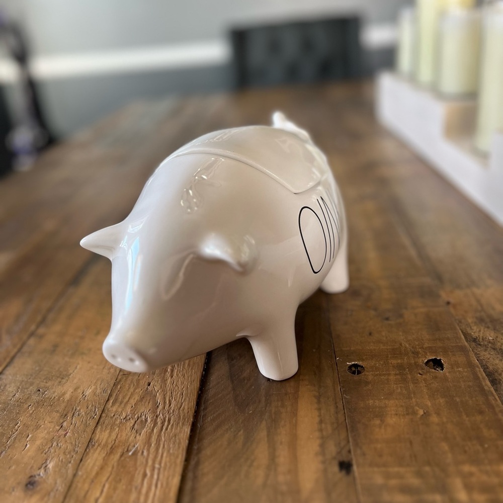 RAE Dunn Oink Pig Cookie Jar NEW - Picture 2 of 7